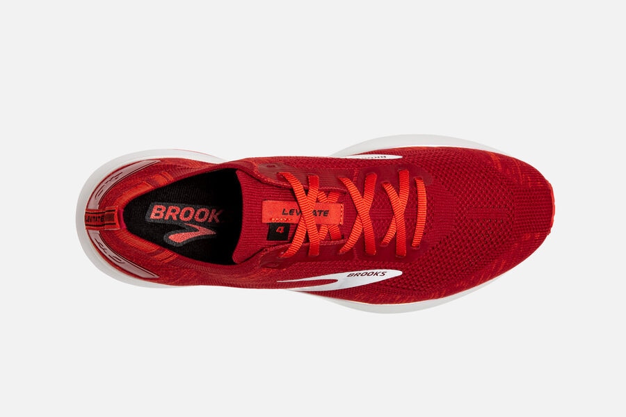 Brooks Running Shoes Mens Red/Pink/White - Levitate 4 Road - 1720-SPNUK